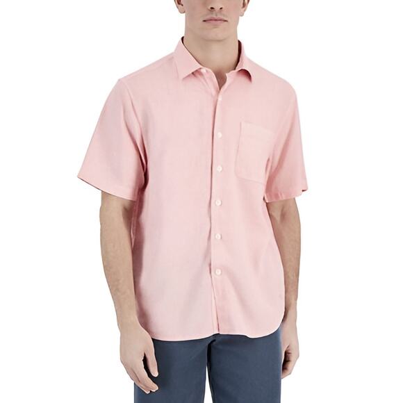 Tommy Bahama Mens Vacation Beachy 100% Linen Button Up Short Sleeve Shirt Size L - Picture 1 of 8